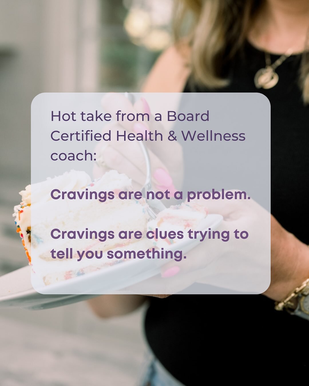 I am so over the &ldquo;conquer your cravings&rdquo; crap (and I did a workshop named that many years ago!!!).

Cravings aren&rsquo;t bad! They are a normal part of being in a human (kind of like belly rolls and cellulite, but I digress). 

Trying to