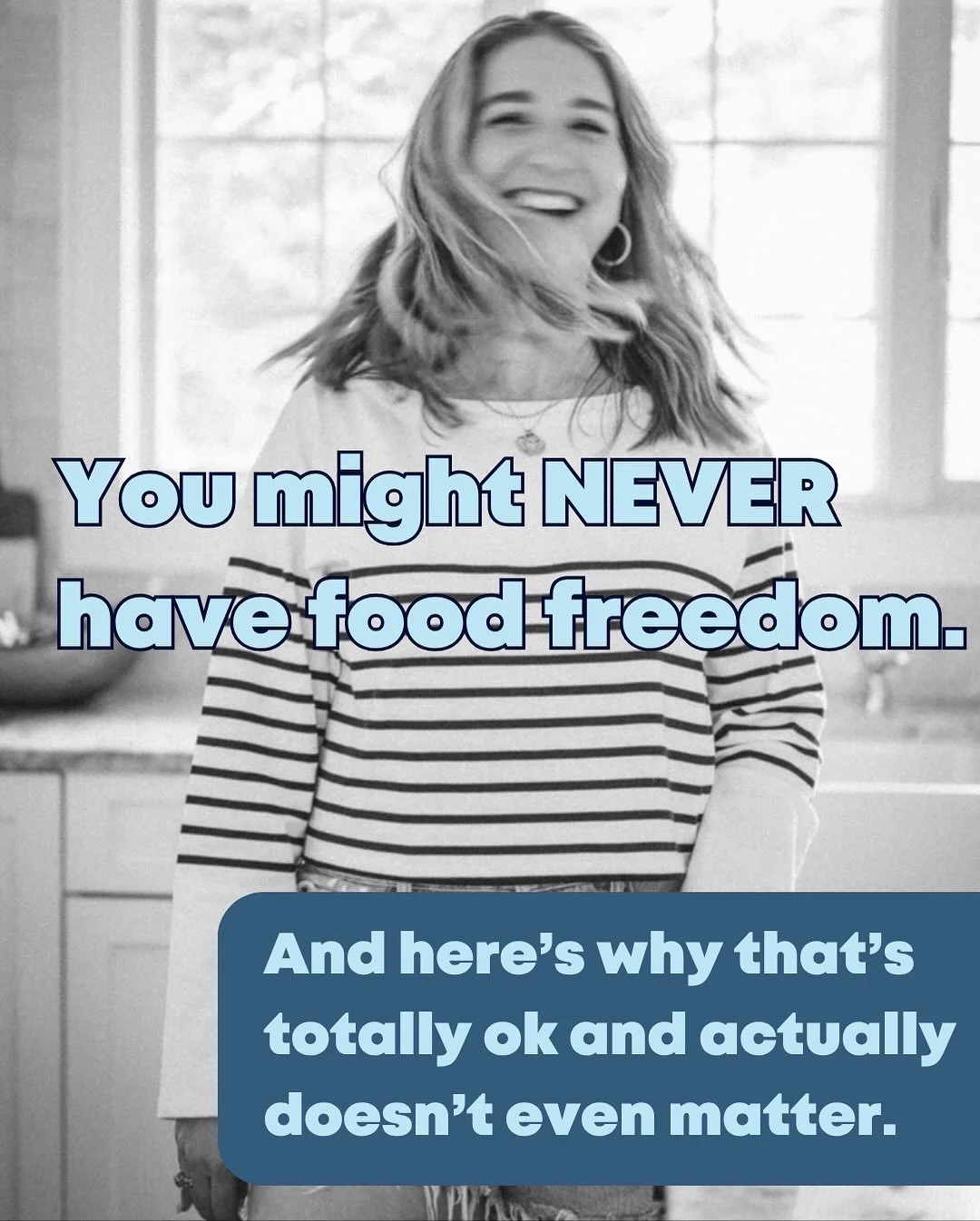 What you need isn&rsquo;t food freedom. 

It&rsquo;s food flexibility. 

It&rsquo;s hitting the McDonald&rsquo;s drive-thru with your kid because it makes life easier.

It&rsquo;s ordering the salad because you feel like it, not to undo yesterday&rsq