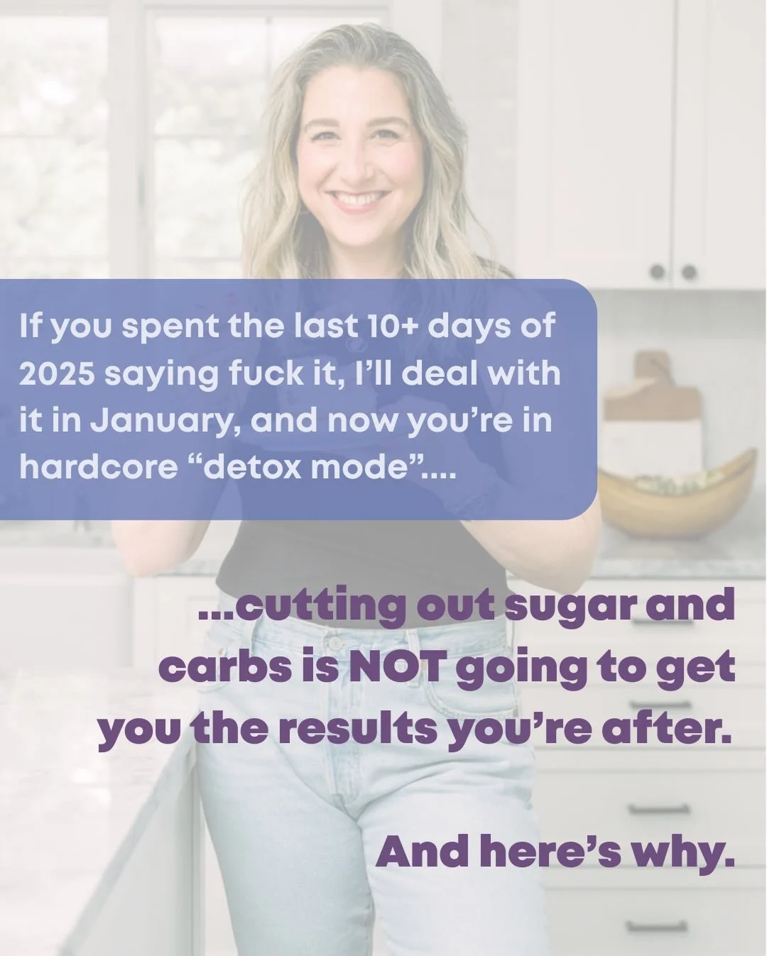 If January feels like whiplash from &ldquo;fuck it&rdquo; straight into no sugar/no carbs/diet starts Monday&hellip;this is for you.

Because the thing keeping you stuck isn&rsquo;t Christmas cookies.  It&rsquo;s not sugar. It&rsquo;s not your kids&r