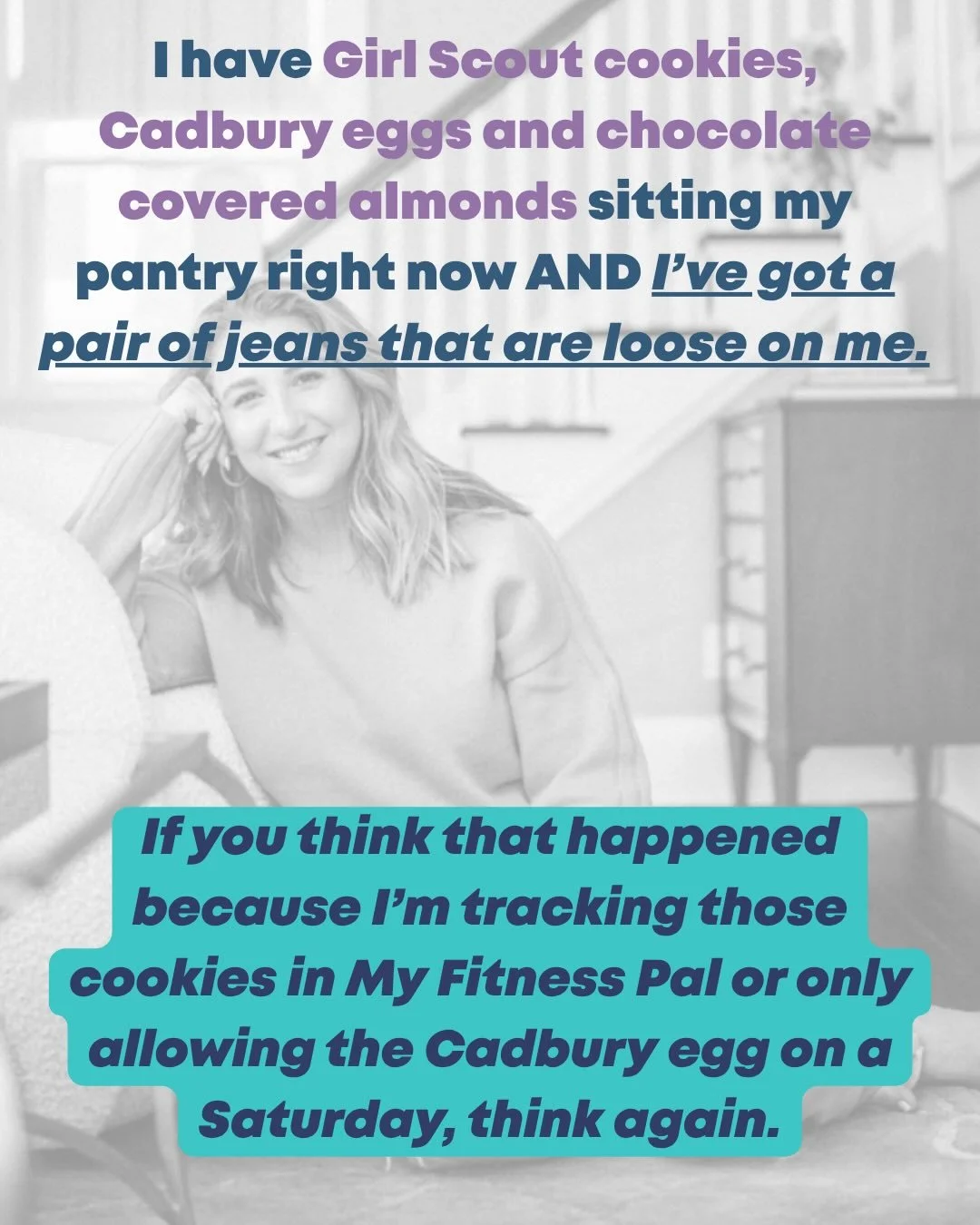 If you&rsquo;re done chasing shortcuts that still leave you with a bag of empty Twix wrappers in the trash and jeans that keep getting tighter&hellip;&hellip;.

And you&rsquo;re ready to actually learn how to have a cookie, enjoy it, and move on (and