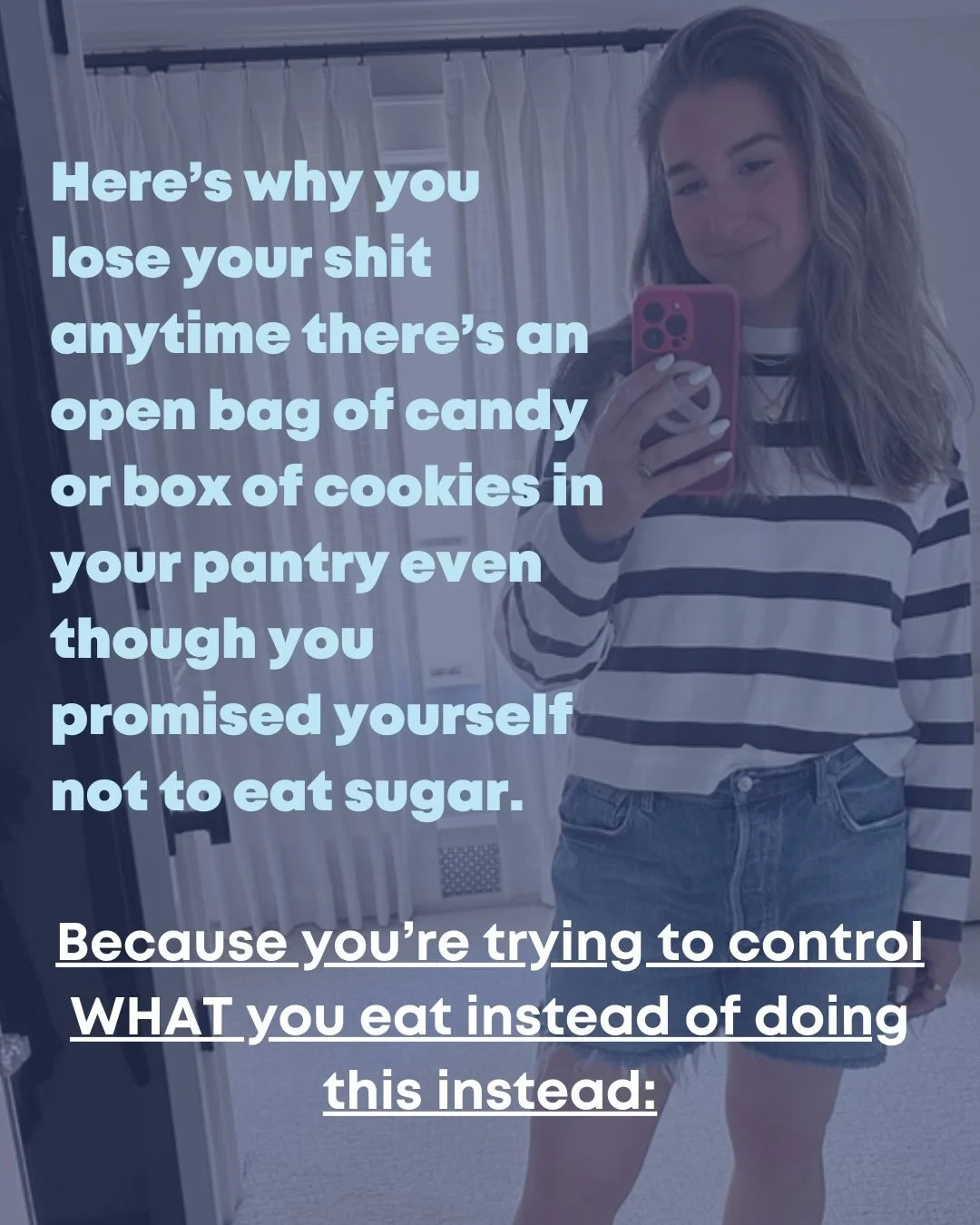 When you finally learn how to work WITH your behavior instead of fighting it&hellip;

You stop needing a pep talk about how bad sugar is for you just to avoid eating the last mini TJs cone in the freezer.

You stop announcing before drinks even arriv