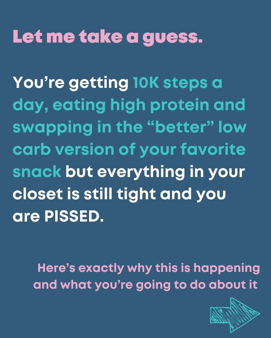 This is why women who come to me eating frozen grapes when they really want Sour Patch Kids are finally able to follow through for more than 2 weeks and actually lose weight.

Because with my Eat with Ease coaching method, we don&rsquo;t focus on cut