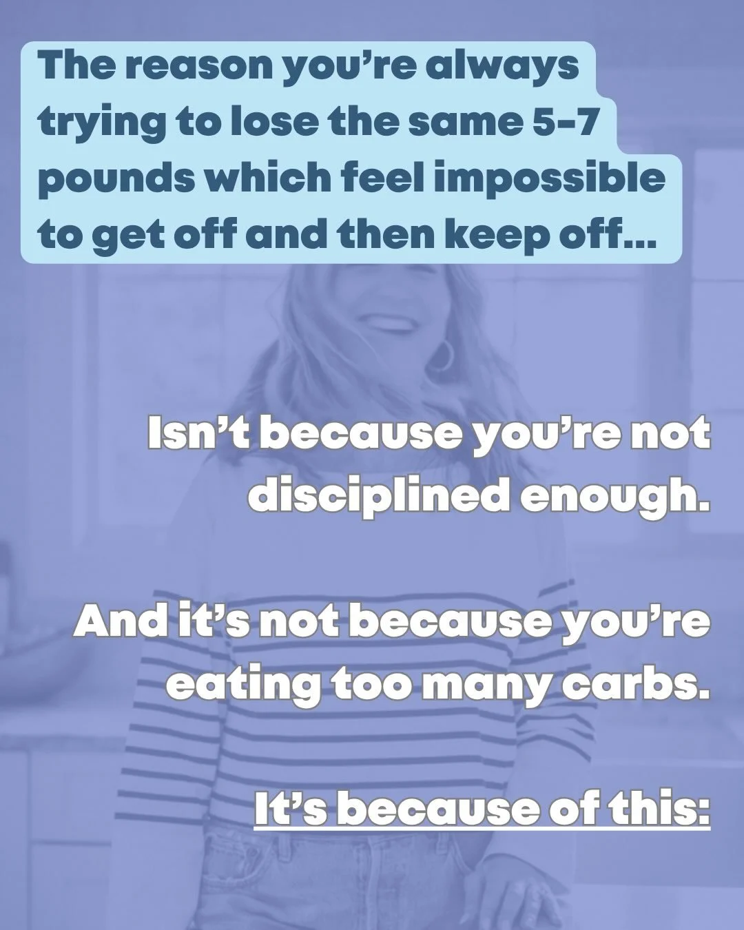 When women come to me wanting to lose those last 5-7 pounds, they often end up maintaining their weight and losing their obsession with food instead.

Which is what they realize they actually wanted all along&nbsp;🥺

Because we don&rsquo;t focus on 
