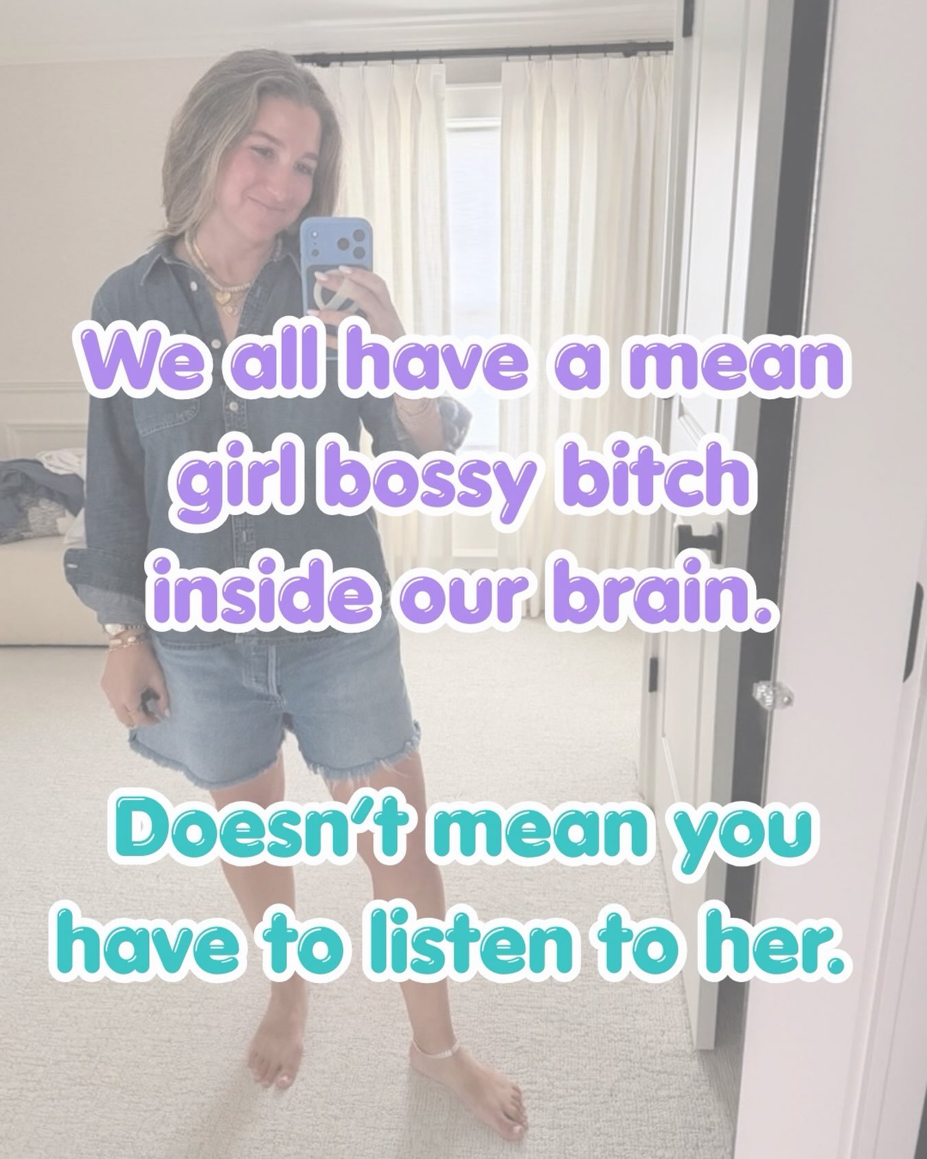 You know what I mean&mdash;the one who tells you you&rsquo;re fat, gross, ugly, went off the rails again, have no control around food. 

The one who judges the shit out of you and makes you feel like your only option is to start over, try harder, eat