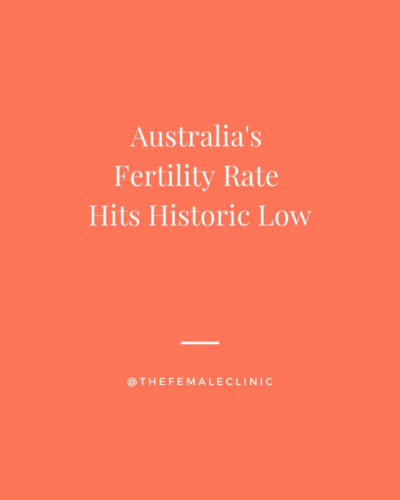 June - World Infertility Awareness Month 

Australia&rsquo;s fertility rate has dropped to 1.5 births per woman the lowest on record.

Behind the numbers are real people. Delayed parenthood, financial pressure, career demands, and quiet fertility str