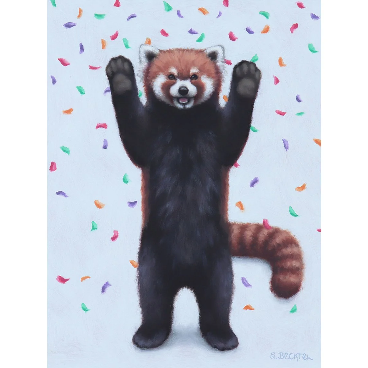 Party Panda│ 8" x 6" │ Oil on Panel  *Sold, Private Collection