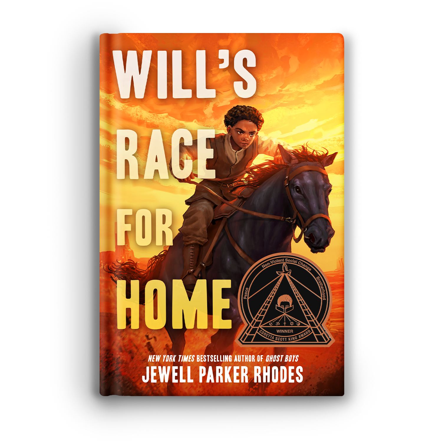 The NYT bestseller and Coretta Scott King Award Winner,  Will's Race for Home  by Jewell Parker Rhodes. Cover art by Godwin Akpan. 