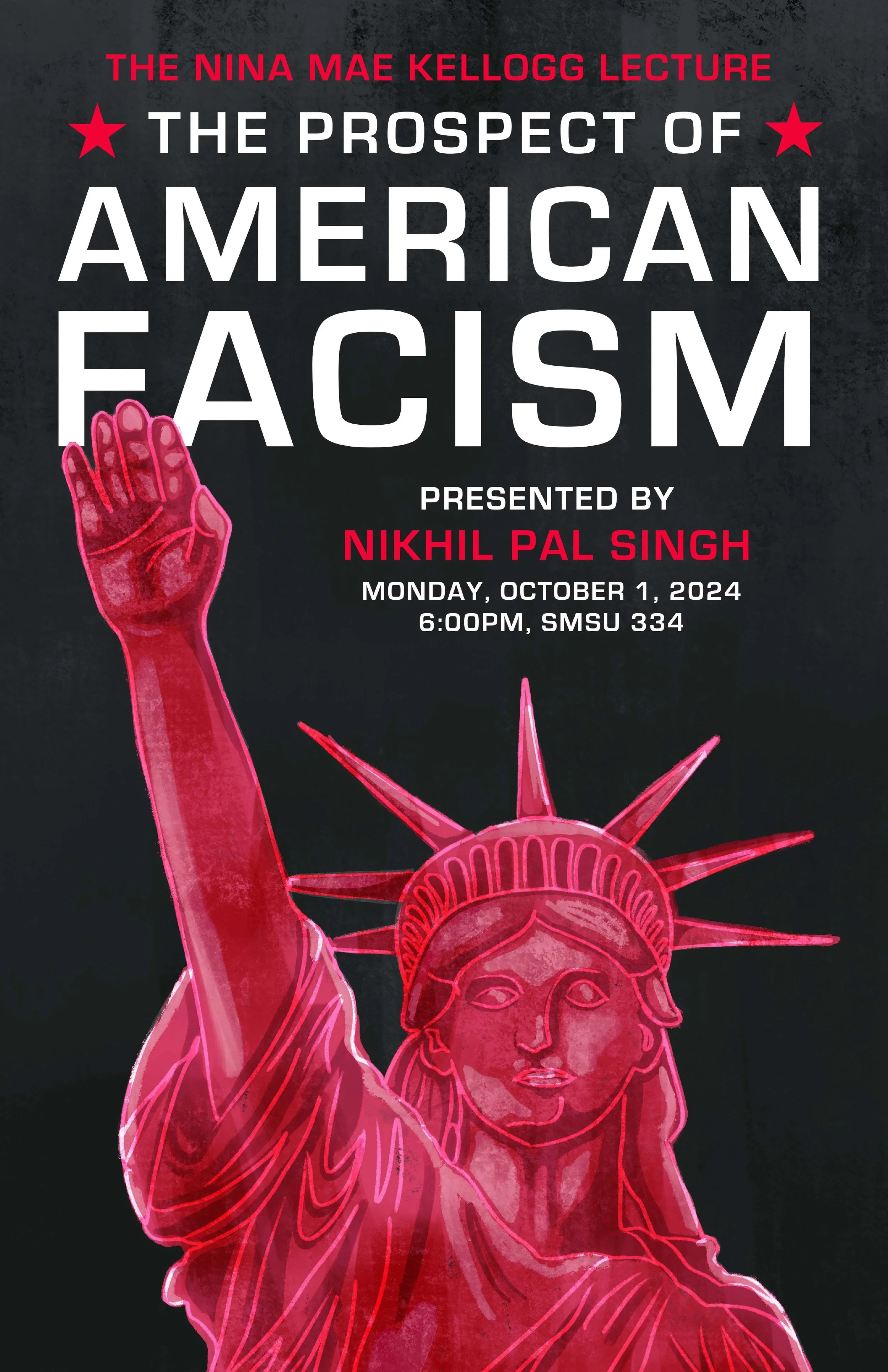 Unused event poster for Portland State University English Department.