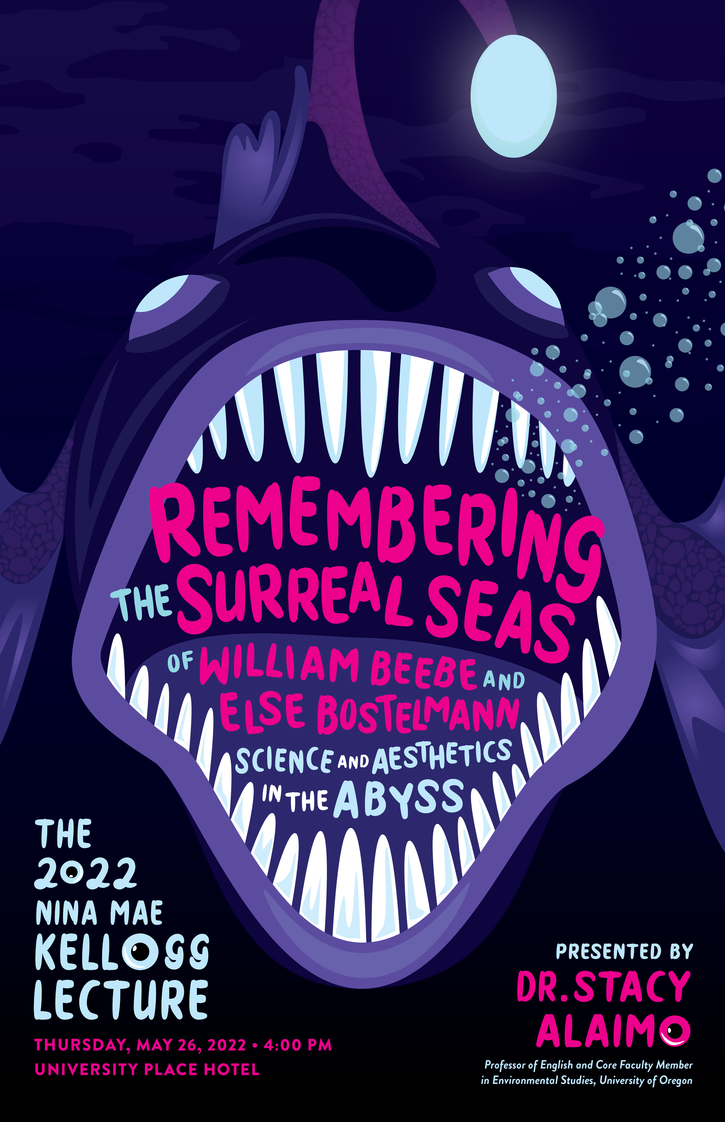 Unchosen poster design for Portland State University English Department.