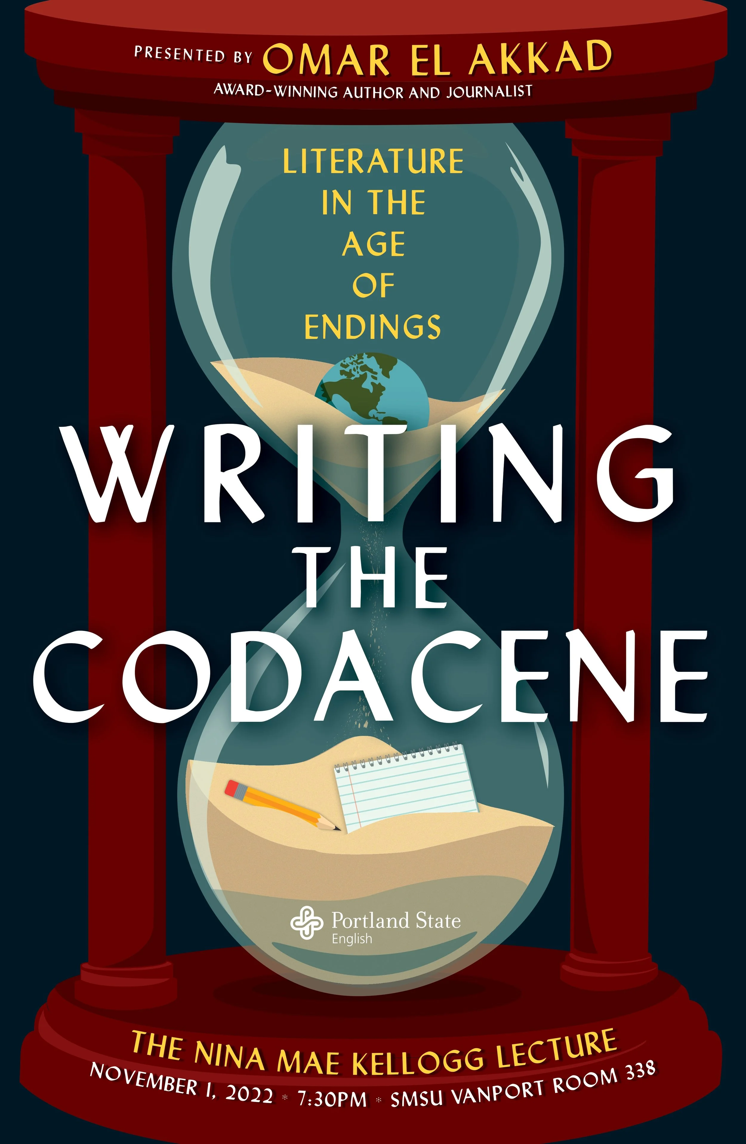 Poster design for Portland State University English Department.