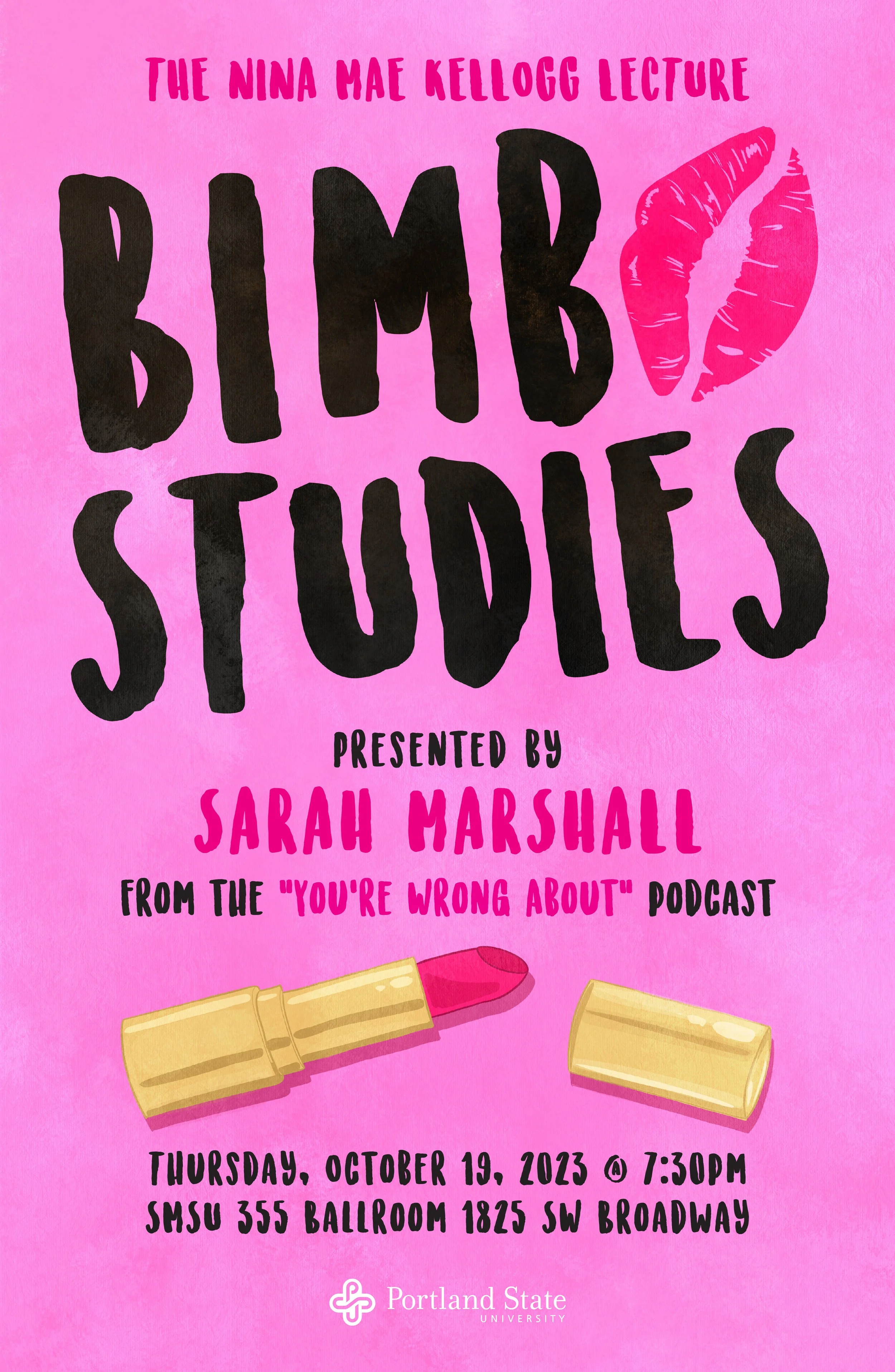 Poster design for Portland State University English Department.