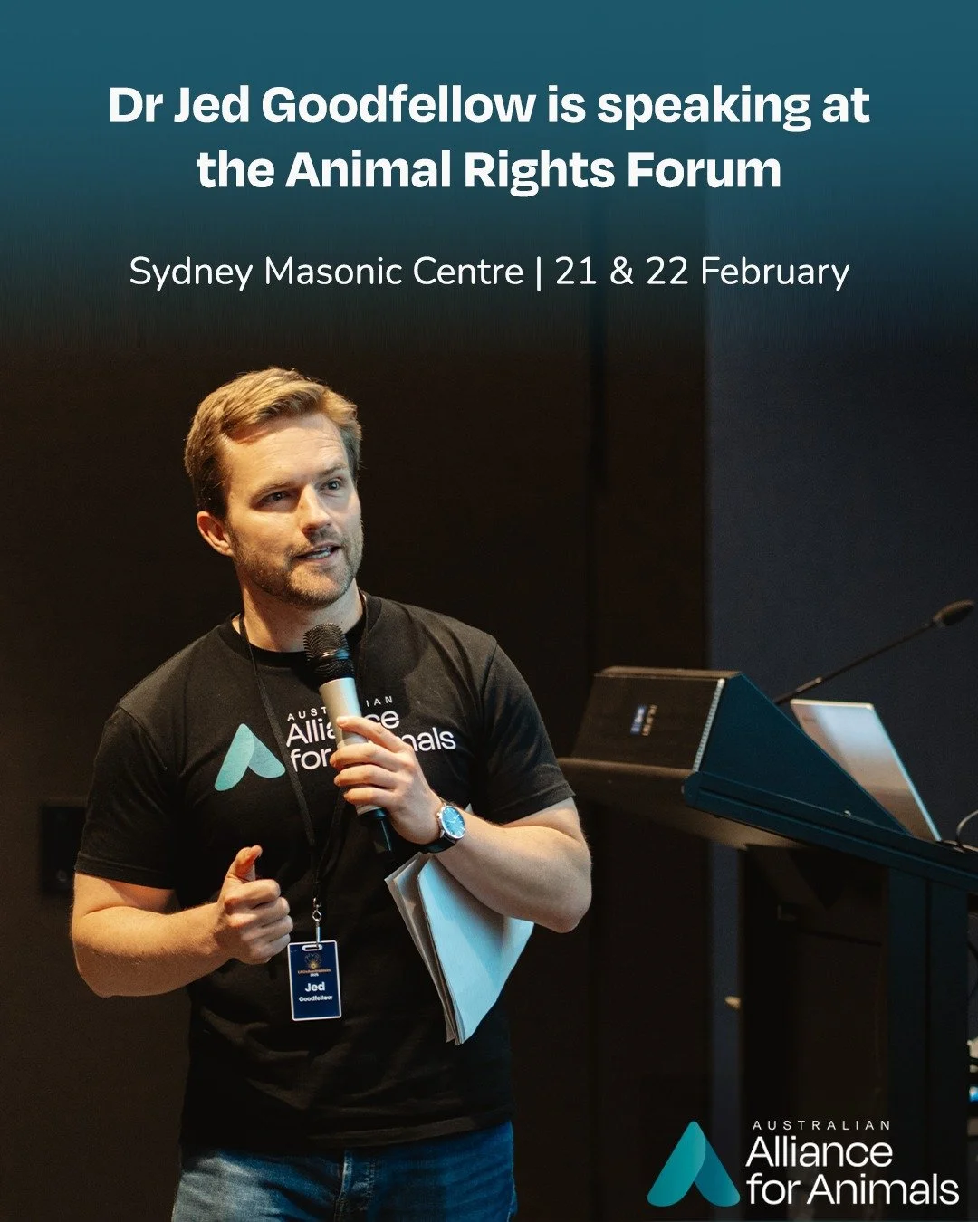 Have you grabbed your ticket to the @animalrightsforum?

This year,  Dr Jed Goodfellow will discuss why establishing independent Offices of Animal Protection at both state and federal levels is one of the most important reforms Australia can pursue.
