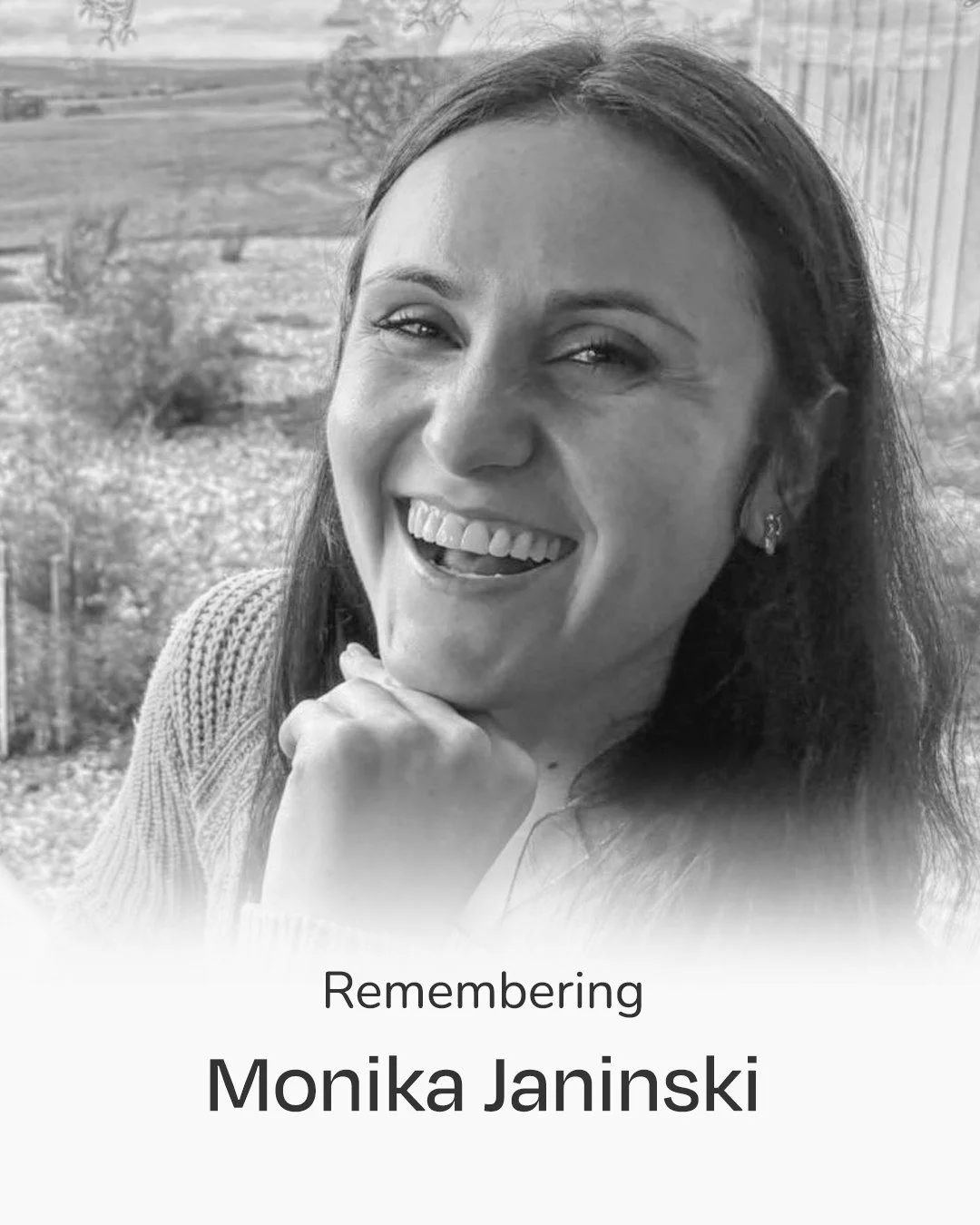 Today marks one year since we lost Monika Janinski. Monika was a passionate advocate for animals and a highly valued friend and volunteer with the Alliance for Animals team.

Monika cared deeply about creating a better future for animals, and she bro