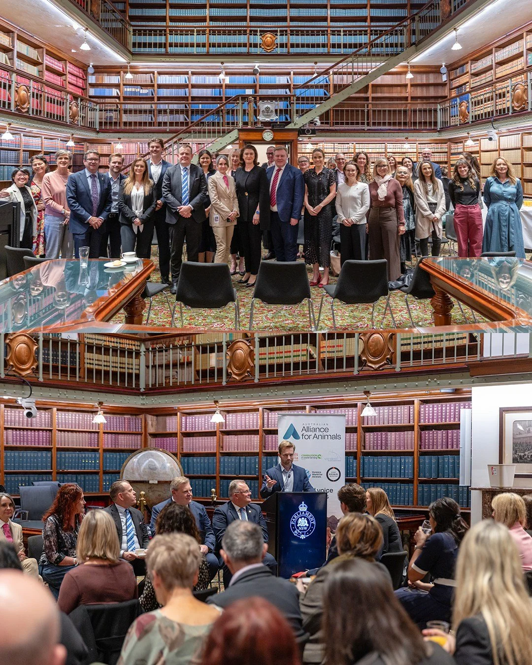 Earlier this week, we had the pleasure of co-hosting an event at NSW Parliament House with the Hon Emma Hurst MLC.

The event brought together animal protection organisations and MPs from across the political spectrum for a conversation about improvi