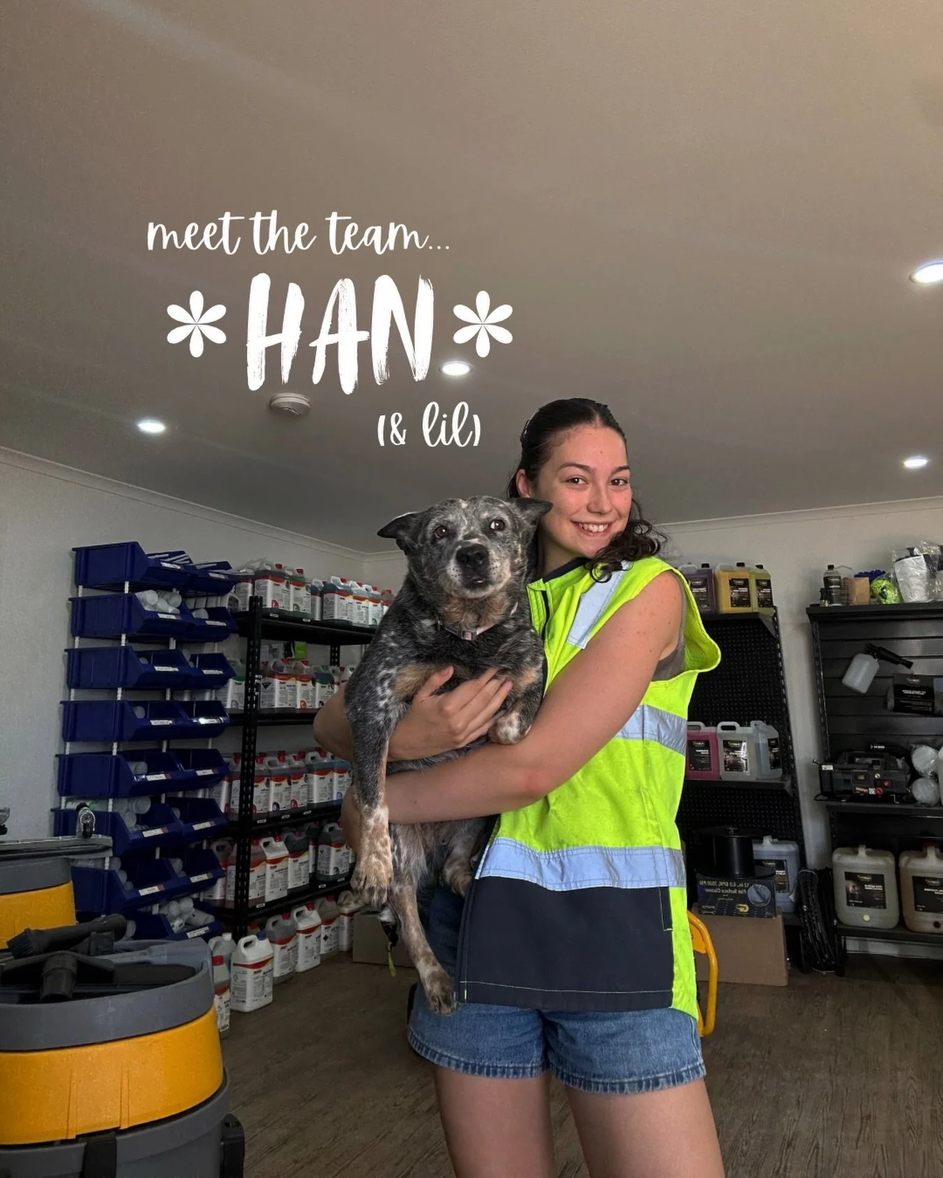 - MEET THE TEAM - 

Name - Hannah 🍓🌟

Nickname - Han, Grace, Mitch&rsquo;s Daughter

Job title - Administration Officer / Marketing Coordinator / Backup Delivery Driver 💻

Favourite MGE product - microfibre cloths (only in pink 🌸💓)

Favourite Sp