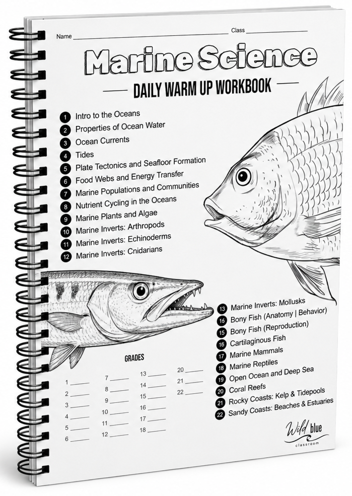 Marine Science Daily Warmup Booklet