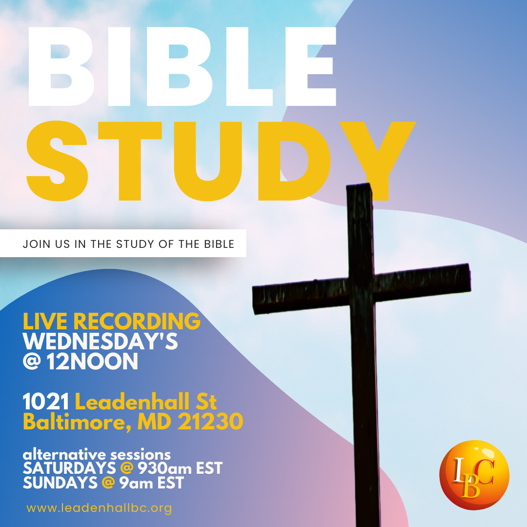 Recording Scripture Bible Study Live Recording — LEADENHALL BAPTIST CHURCH