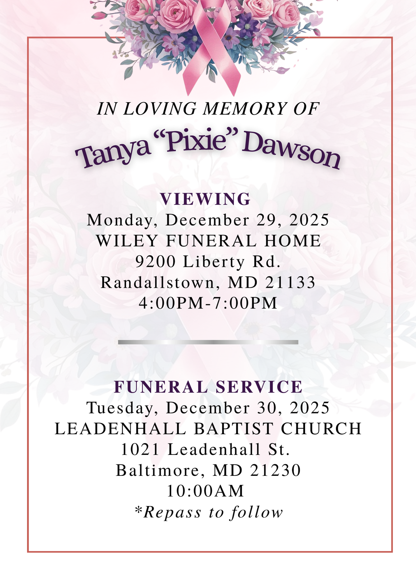 Tanya "Pixie" Dawson Viewing