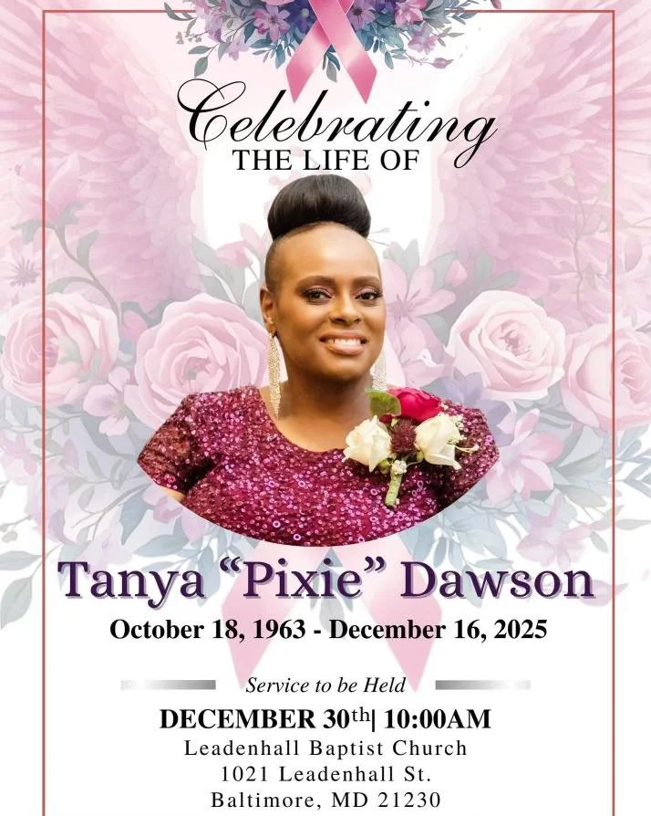 With heavy hearts, we announce the passing of our beloved sister in Christ, Tanya &ldquo;Pixie&rdquo; Dawson- a beloved wife, mother, and faithful servant of Leadenhall Baptist Church. 

We are asking that you keep her family and loved ones lifted in