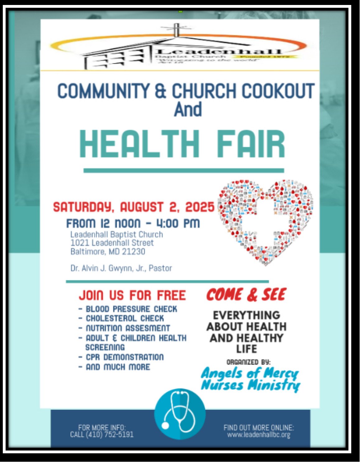 HEALTH FAIR + COOKOUT