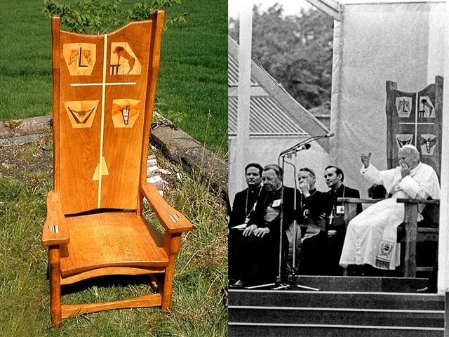 Chair for the visit of Pope John Paul II, Edinburgh 1981