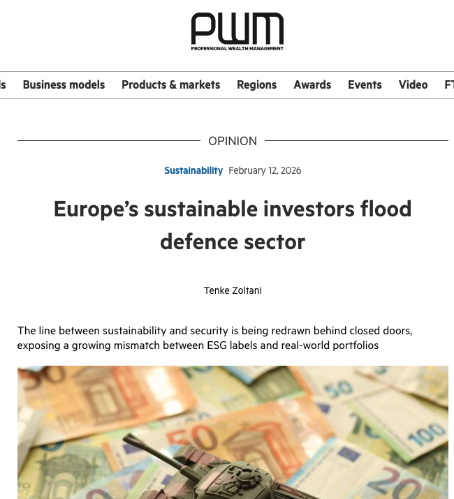 February 2026: Published in the Financial Times on the future of responsible investing