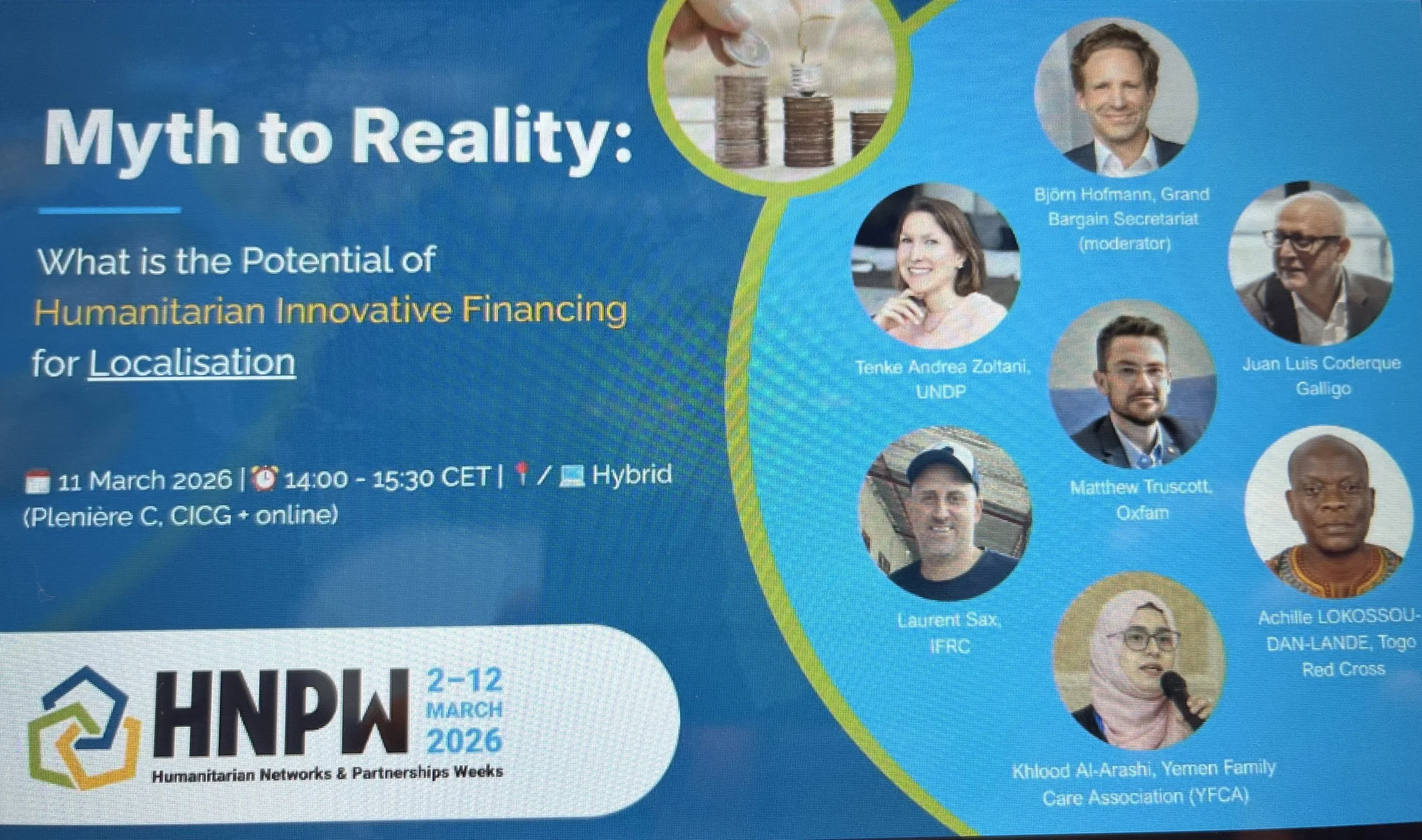 March 2026: Speaking at Humanitarian Networks and Partnerships Weeks