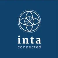 Logo with a geometric globe design and the words 'inta connected' below.