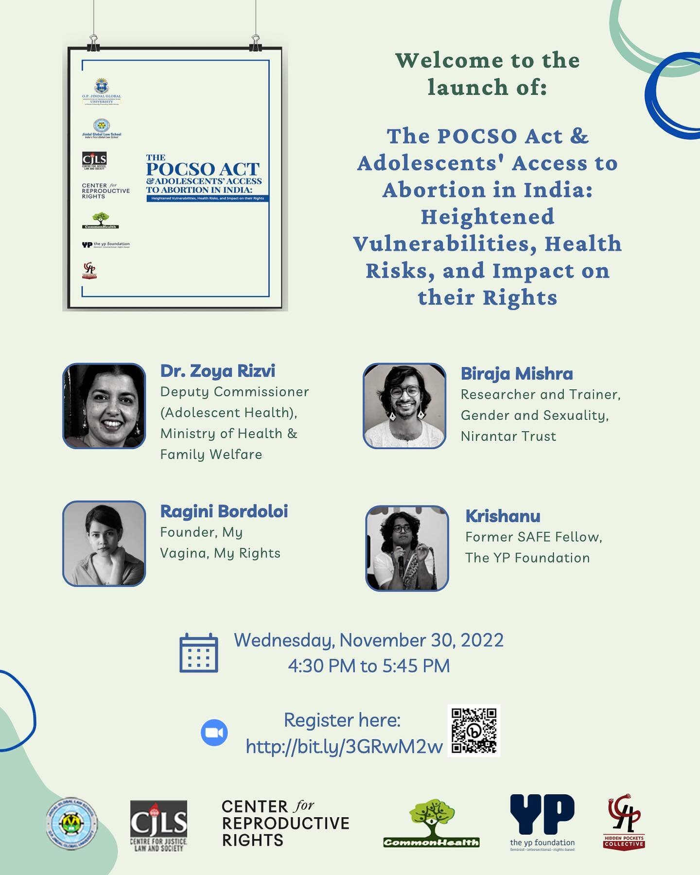 Adolescents continue to face significant barriers to abortion access, including stigma against adolescent sexuality and fear of prosecution of their partners under the POCSO Act. 

@lawandmarginalisationclinic at @cjlsjgu, @reprorights, @commonhealth