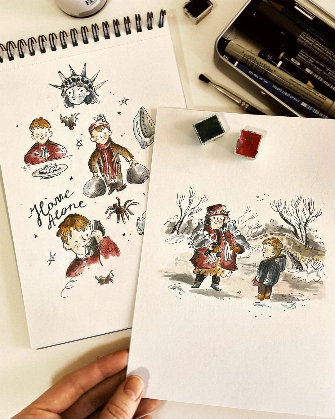 Sketches of Kevin, inspired by scenes from both Home Alone films🎄

I hope you had a lovely Christmas! Thank you so much for all your support this year! It truly means a lot to me! ❤️&nbsp;Wishing you a relaxing holiday break and a happy New Year! I 