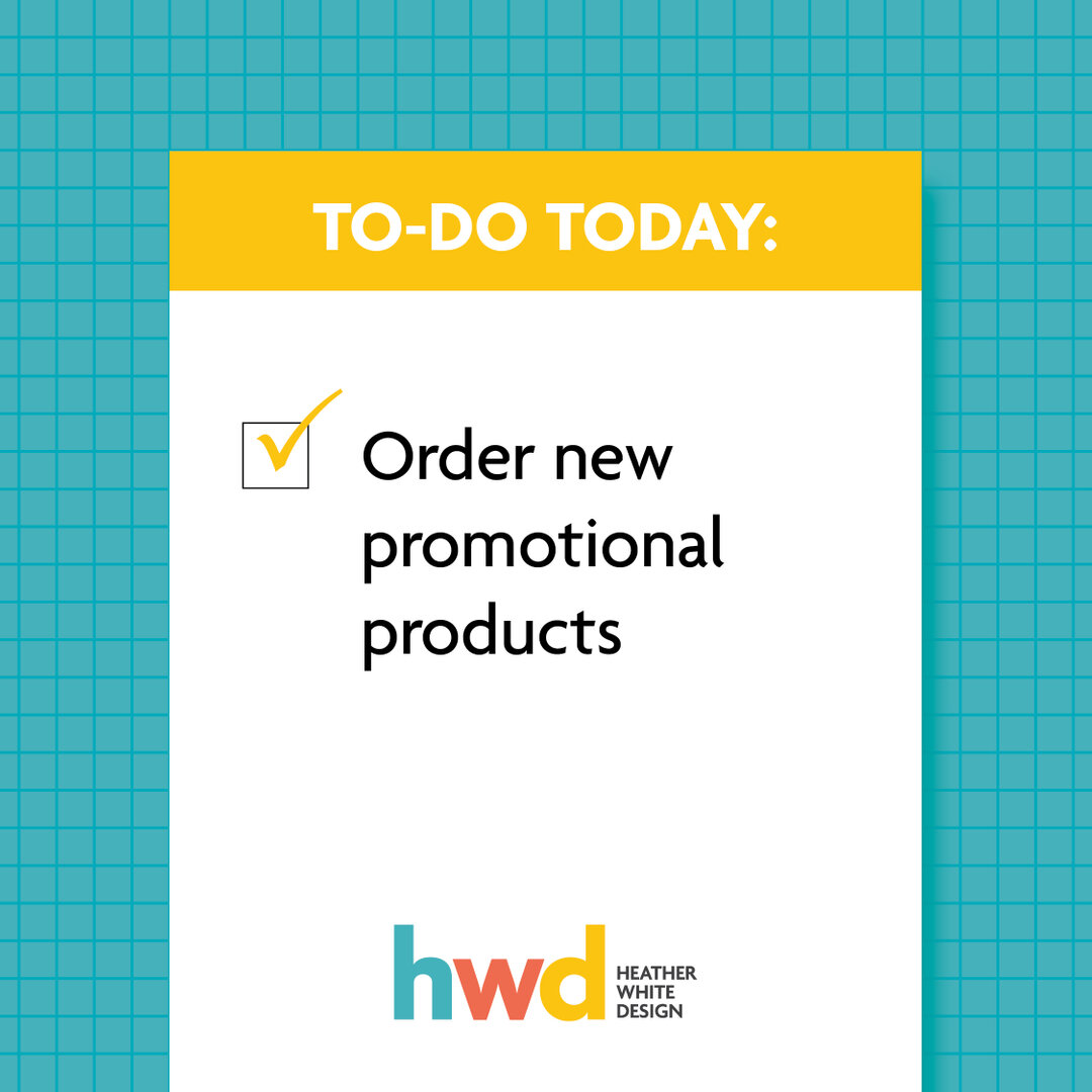New fiscal year also means new budget! Order new promotional products - and maybe even update the design! #ToDoToday