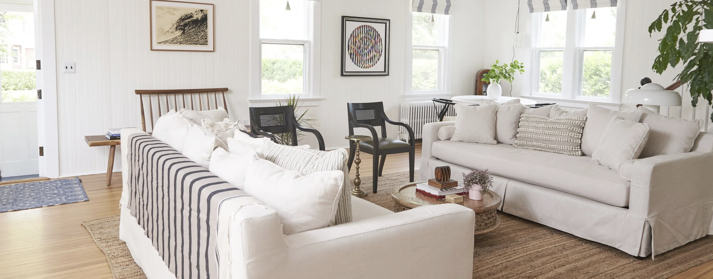 North Home styled living room, Long Island home staging