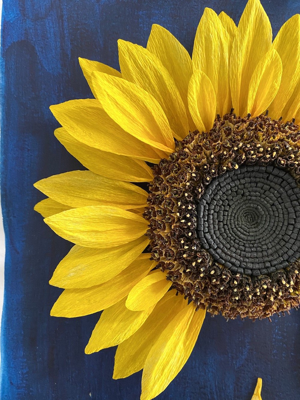 Sunflower WIP close up by Crafted to Bloom #paperflowers (websize).jpeg