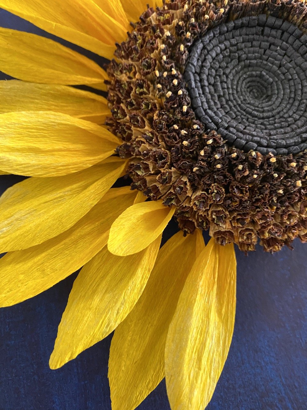 Sunflower WIP close up seed pod by Crafted to Bloom #paperflowers (websize).jpeg