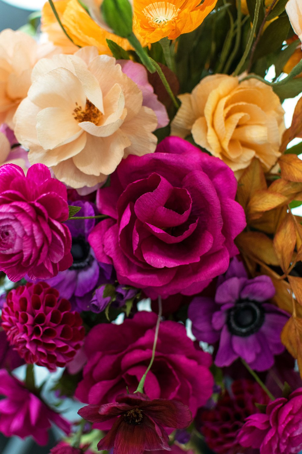 Orange-Pink-Burgundy-Paper-Flower-Bouquet-by-Crafted-to-Bloom-pink-garden-rose.jpg