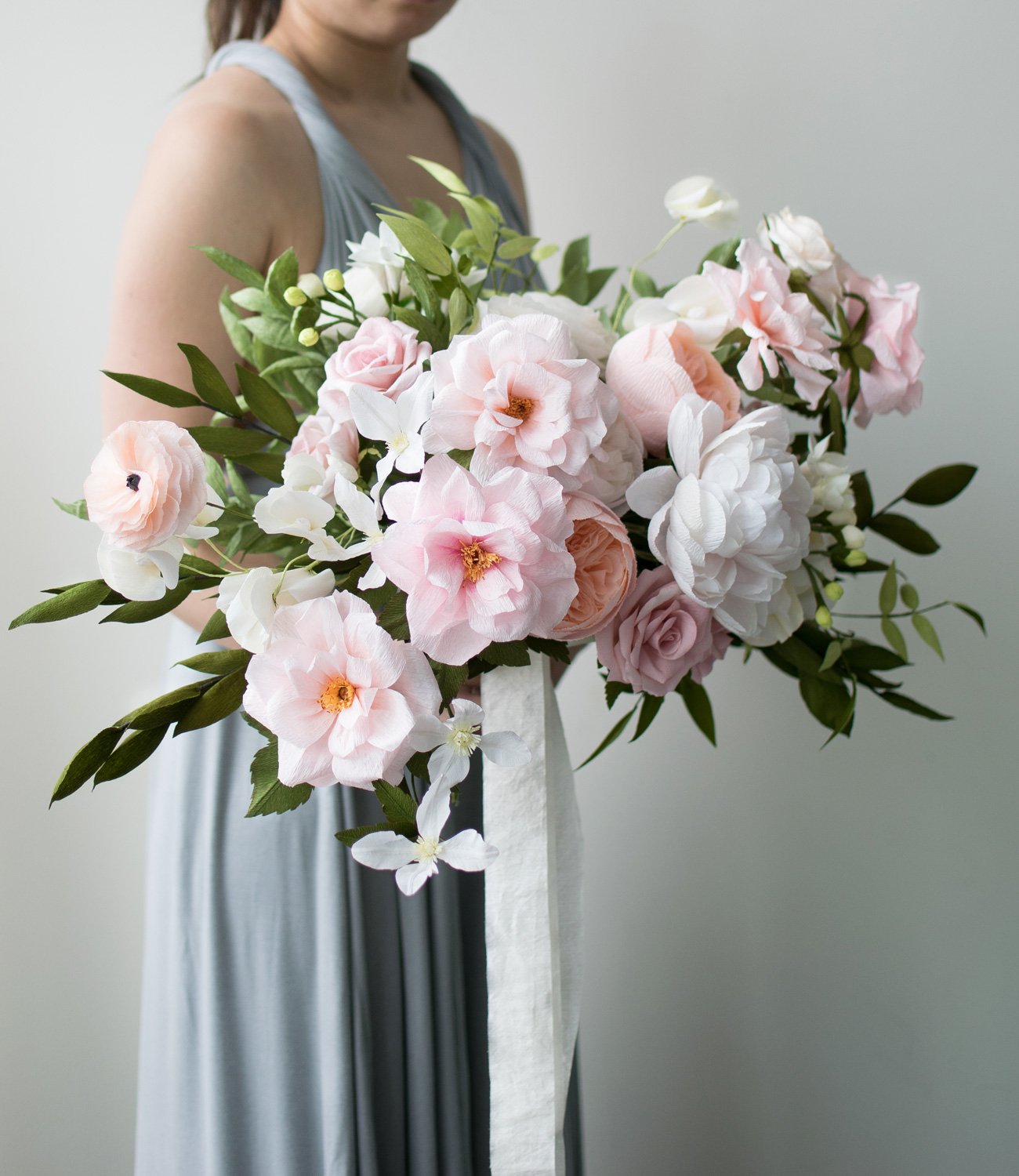 Pink Blush Crepe Paper Bouquet — Jessie Chui