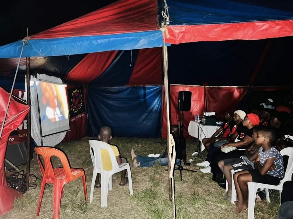  Abahlali BaseMjondolo often hosts educational events such as this film screening of  Dear Mandela  –&nbsp;a 2012 South African/American documentary focusing on three friends who are members of the shack dwellers movement Abahlali baseMjondolo.” 