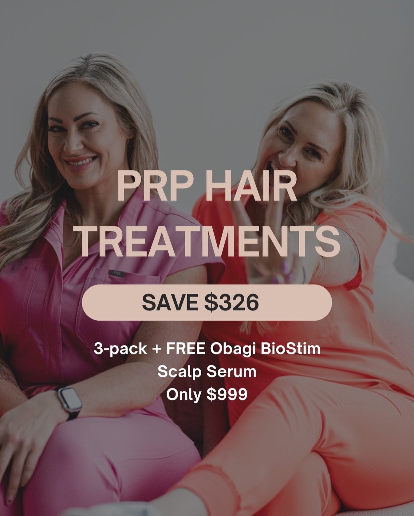 Heads up (literally 😉) &mdash; this offer disappears October 31!

Get a 3-pack of PRP Hair Treatments + FREE Obagi BioStim Scalp Serum for just $999 &mdash; you&rsquo;ll save $326!
Healthy, fuller hair starts now &mdash; not next month. 💉

#AYYA #P