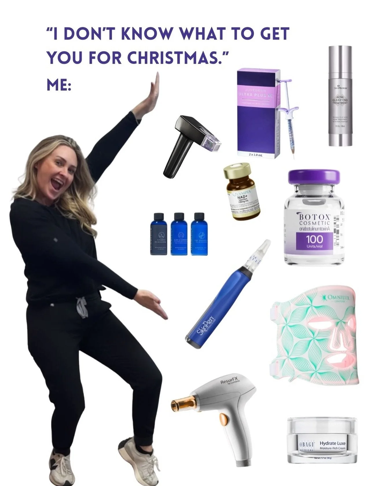 WHAT I WANT FOR CHRISTMAS 🎁✨

(It&rsquo;s giving&hellip; glow.)

Here&rsquo;s everything on my list this year:
&bull; A gift card from A Younger You
&bull; A winter-hydration DiamondGlow
&bull; Fresh Botox for the holiday photos
&bull; Skin care tha