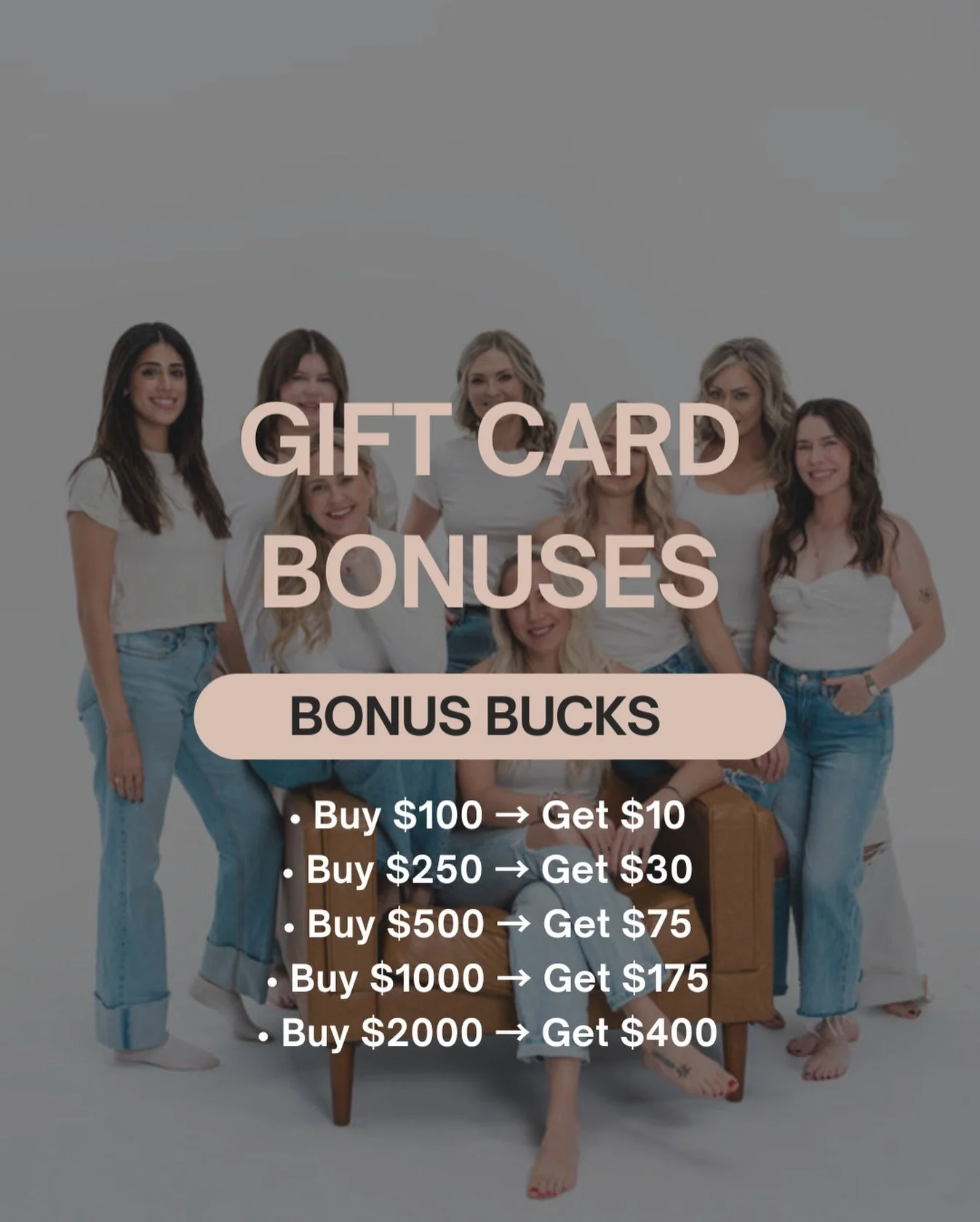 Our annual gift card bonuses are still live &mdash; but not for long!

Whether you&rsquo;re stocking up for 2026, gifting a little glow, or treating your future self&hellip; this is the best time to grab them.

Here&rsquo;s what you get:
&bull; Buy $