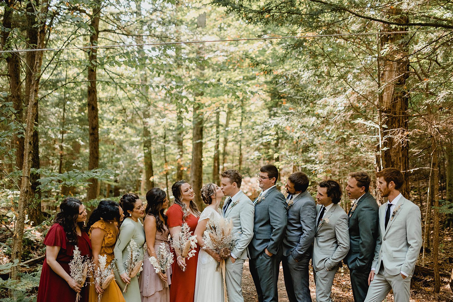 A Boho Fall Wedding at a Family Built Cabin in Lyndhurst, Ontario | Prince Edward County Wedding Photographer | Holly McMurter Photographs_0076.jpg