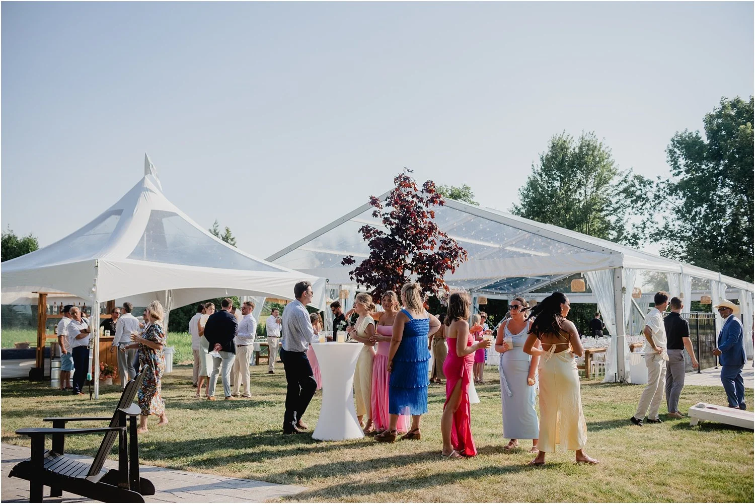 Prince Edward County clear tent backyard wedding reception | Holly McMurter Photographs_0010.jpg