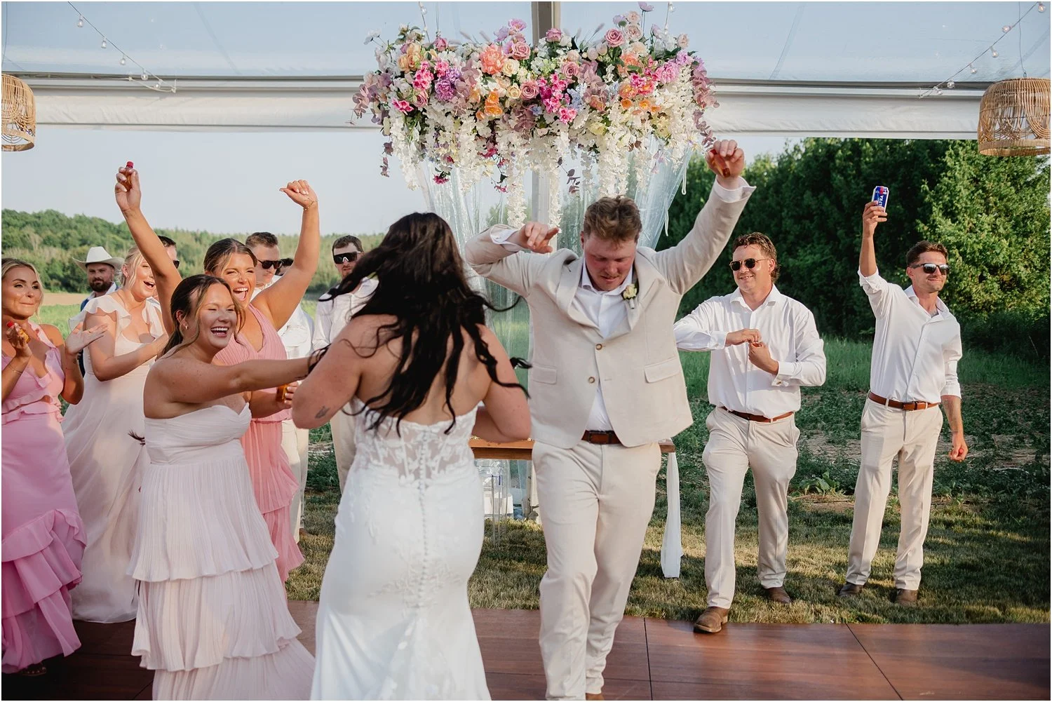 Prince Edward County clear tent backyard wedding reception | Holly McMurter Photographs_0017.jpg