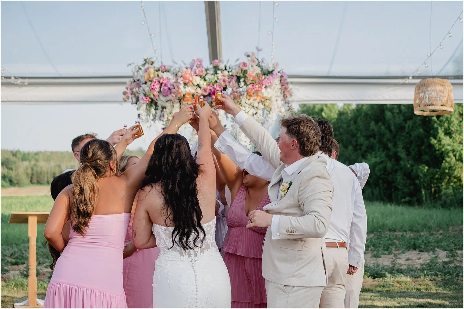 Prince Edward County clear tent backyard wedding reception | Holly McMurter Photographs_0018.jpg