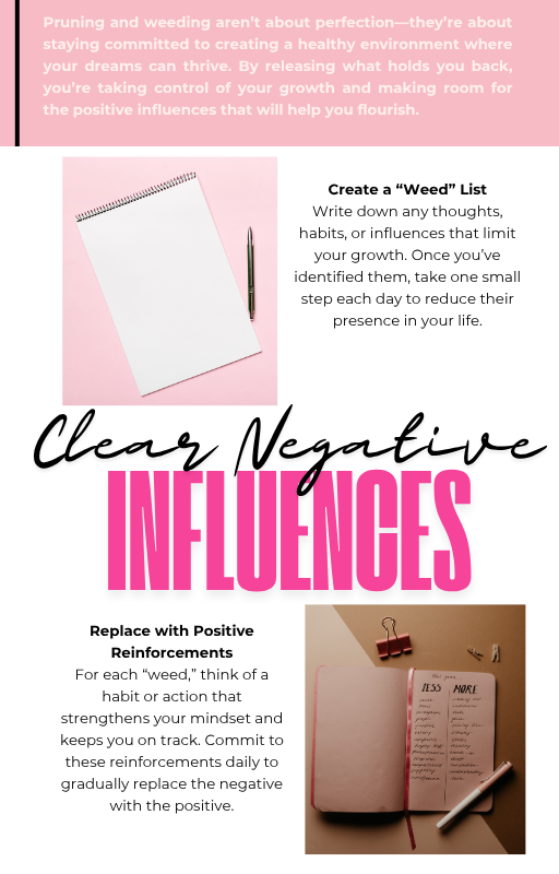 Journaling exercises for identifying and replacing negative influences