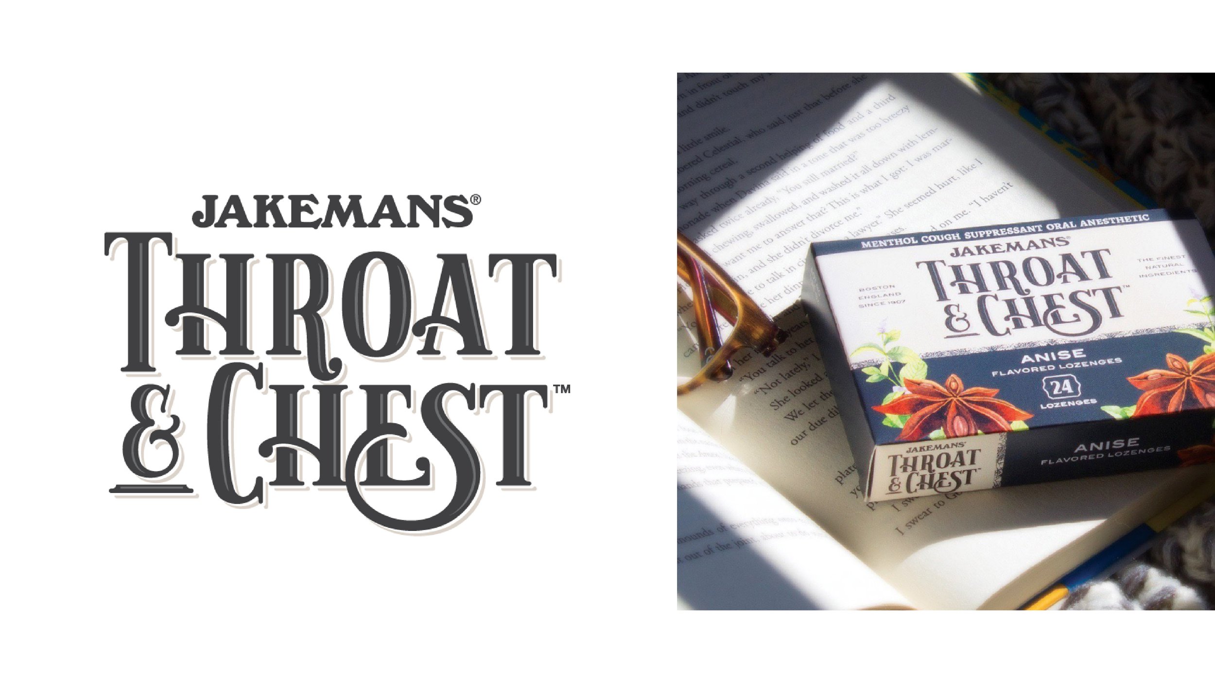 Jakemans Throat & Chest logo design packaging design and branding