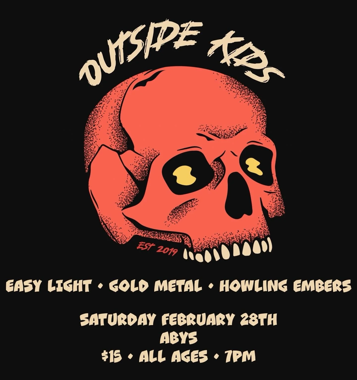 2/28 @ Aby&rsquo;s Rapid City. Hear they got a new sound system. Wanna try it out?

w/ @howlingembers @gld.mtl @easylightband 

$15 (ticket link in bio)
7pm doors
Rad burlesque art show next door right before with @tangled_sheets @themaskedmarion