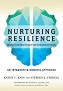 Book cover titled 'Nurturing Resilience' by Kathy L. Kain and Jennifer J. Terrell, featuring abstract blue-green geometric shapes.