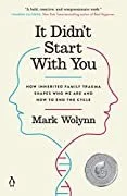Book cover titled 'It Didn't Start with You' by Mark Wolynn, featuring a DNA double helix graphic.