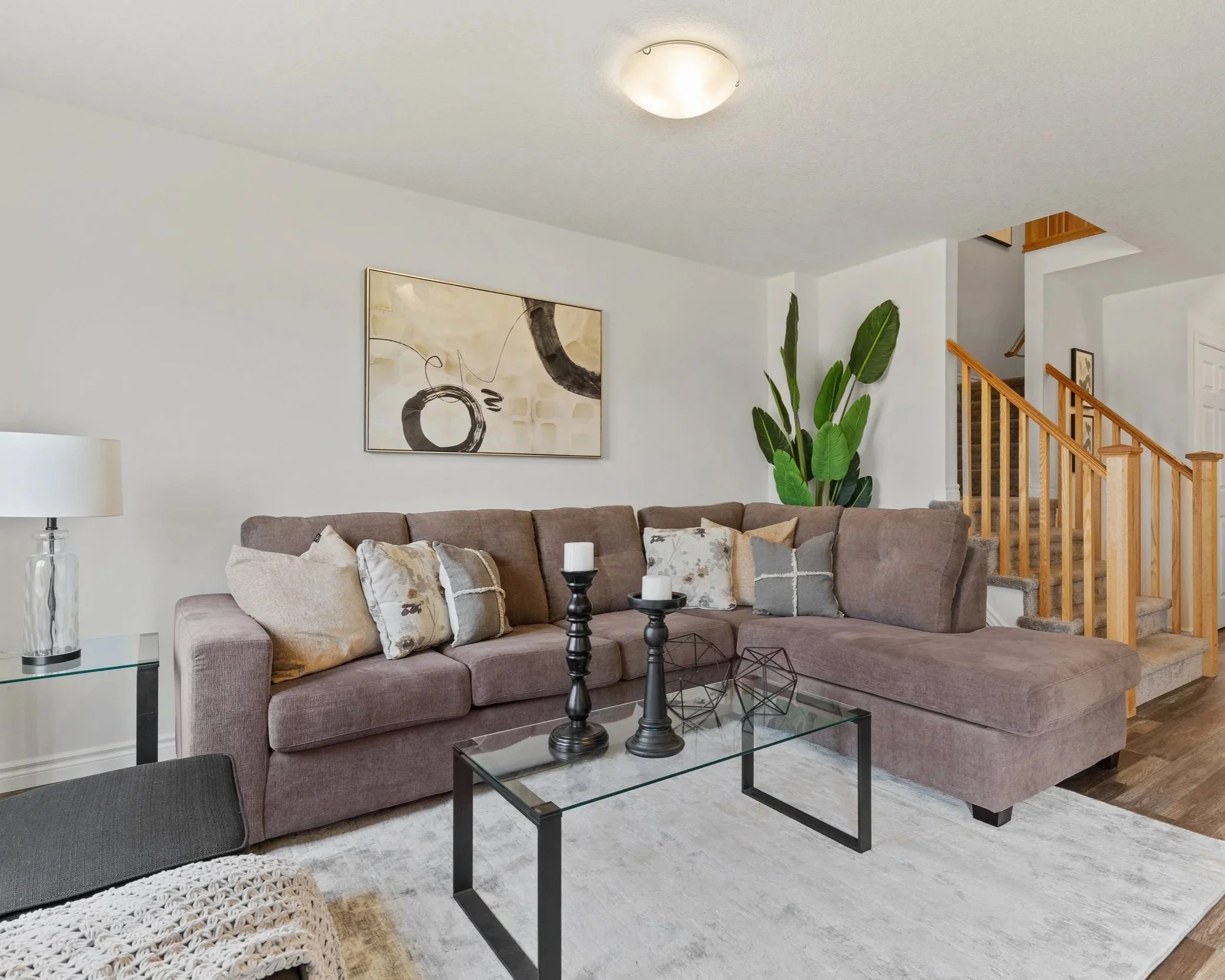 Woven Grid Grey Accent Pillow - AP661